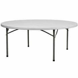 5-foot White Round Table